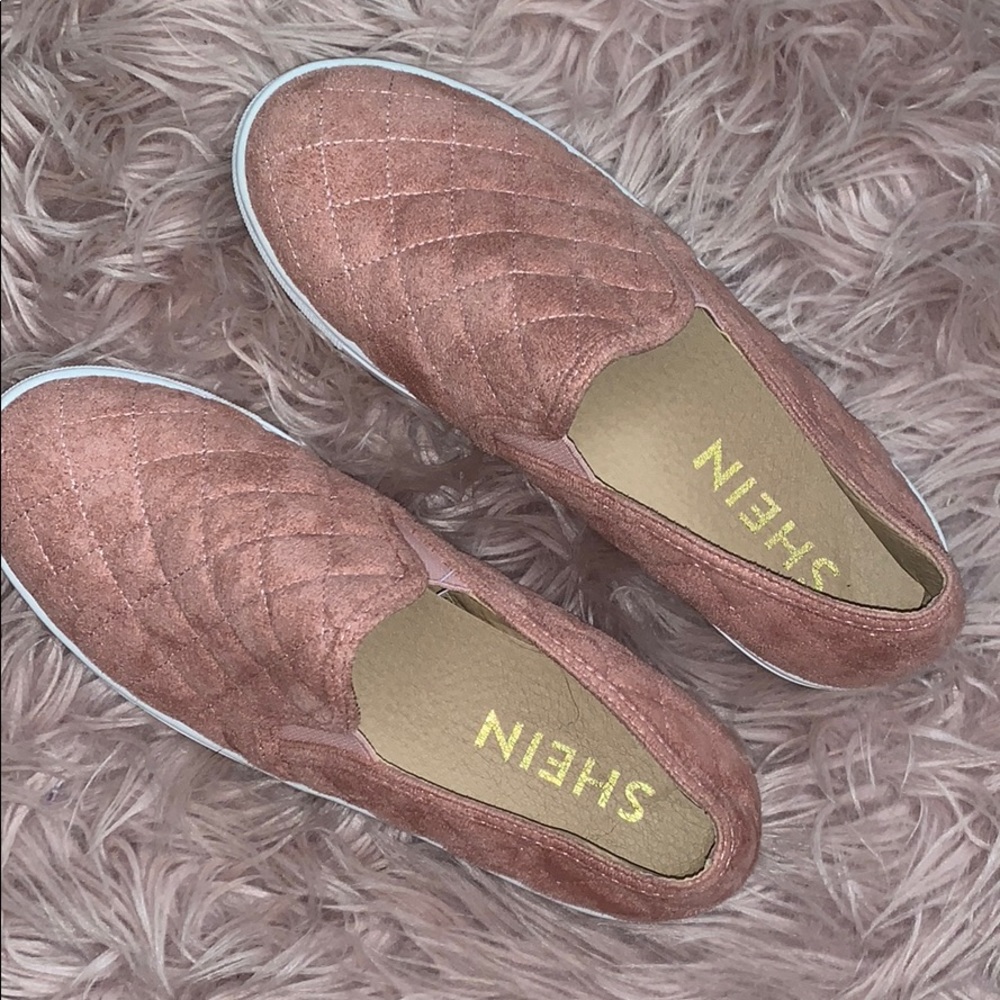 Slip on pink shoes